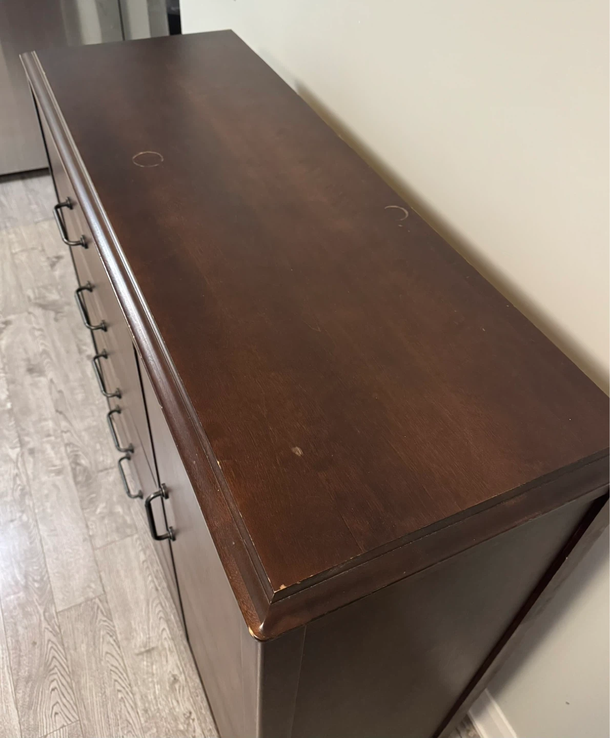 Dark Brown Dresser with Cabinet - photo 3