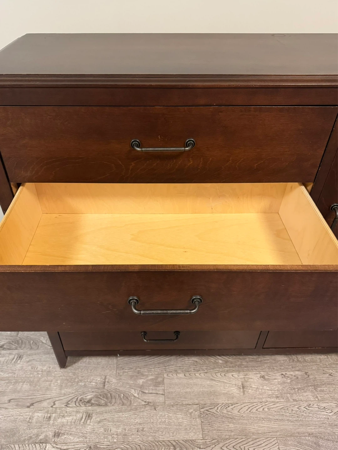 Dark Brown Dresser with Cabinet - photo 2