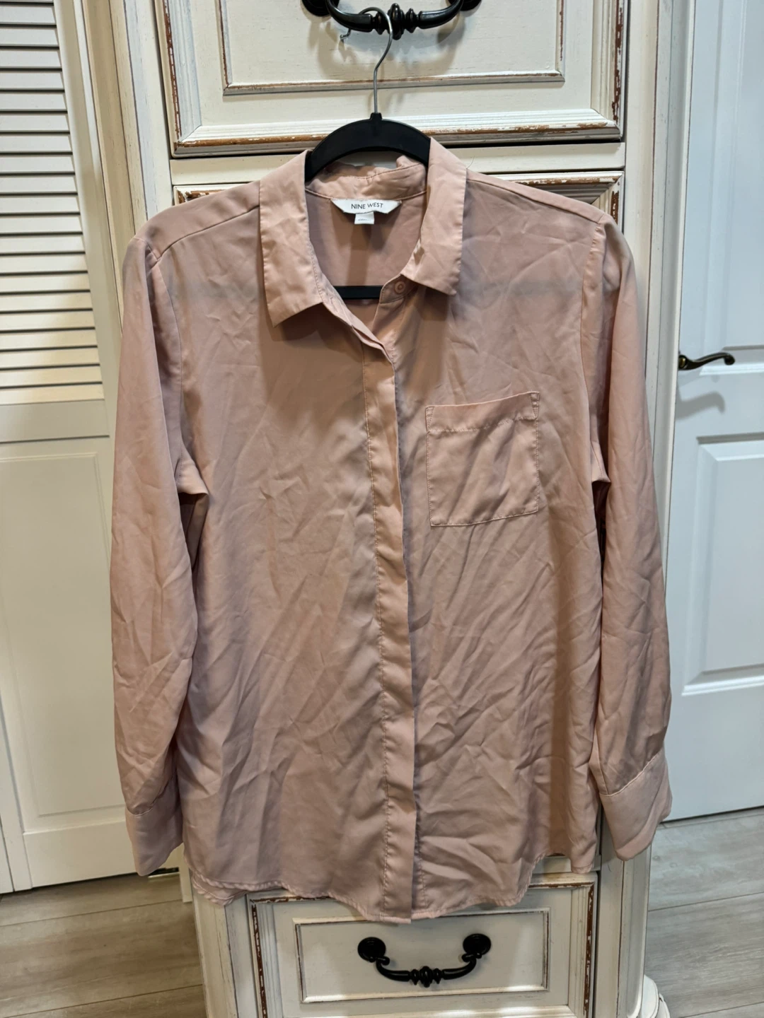 Nine West Women's Pink Button-Up Blouse - photo 2