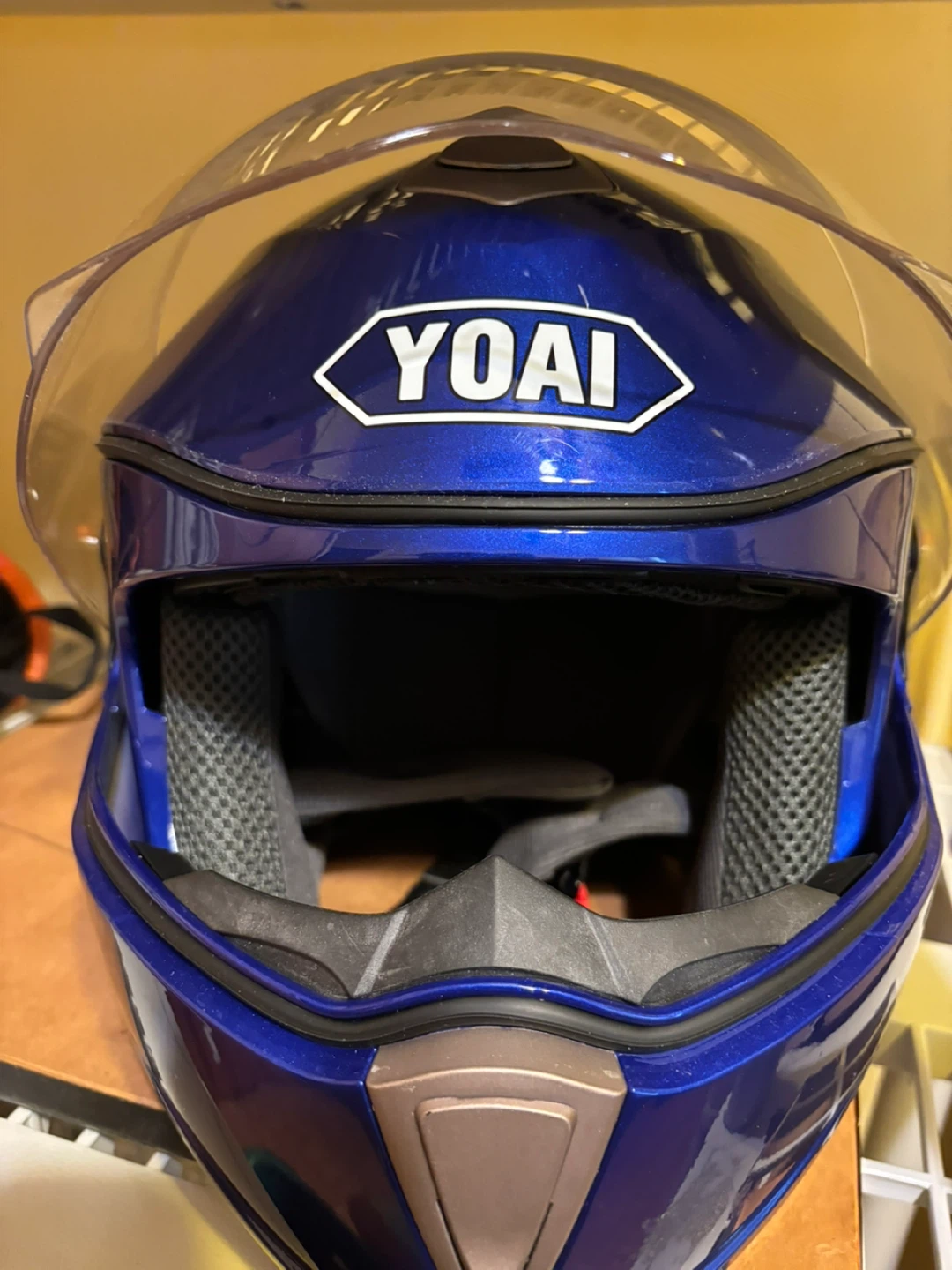YOAI Blue Full Face Motorcycle Helmet - photo 5