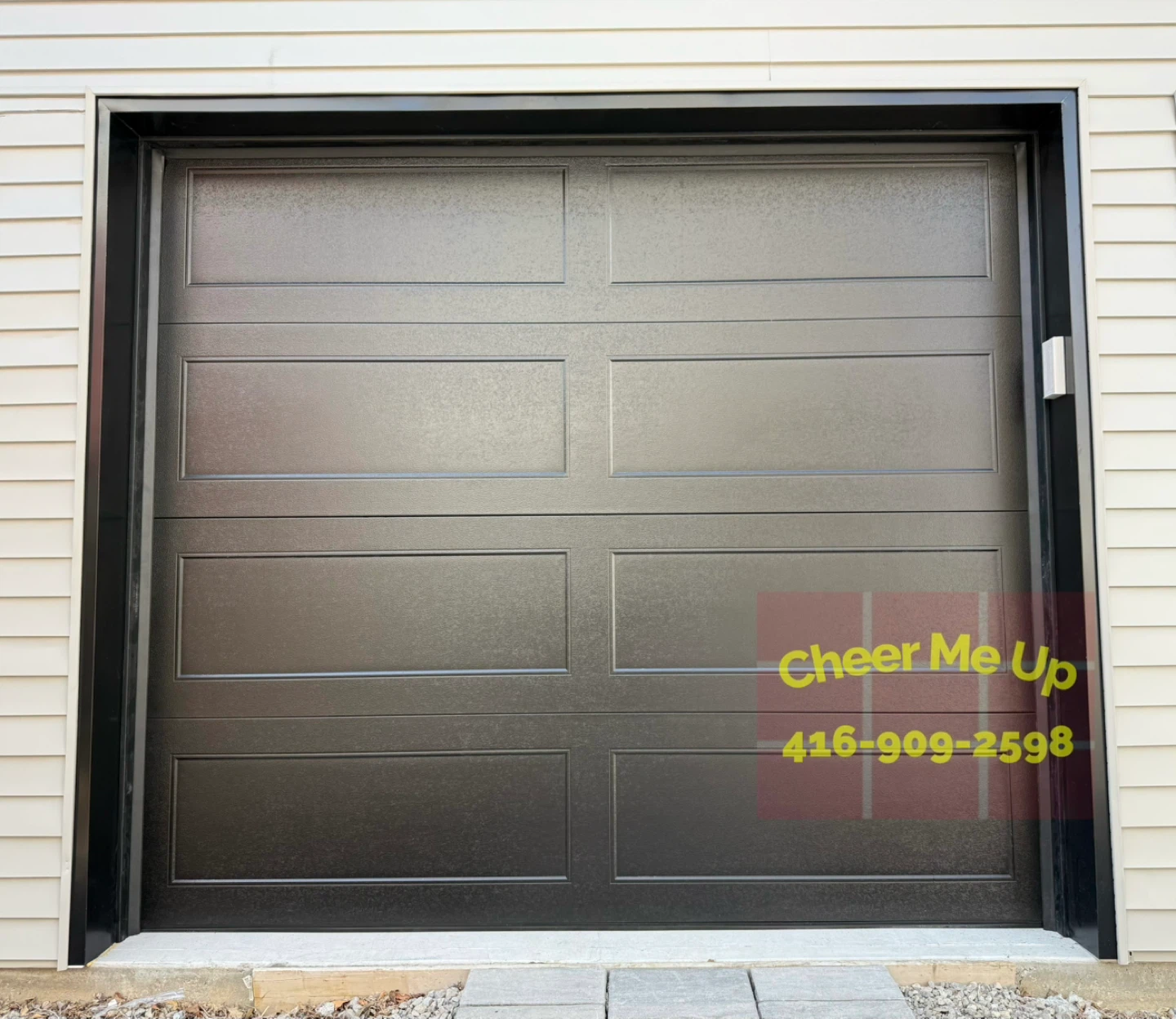 NEW! Long recessed garage door