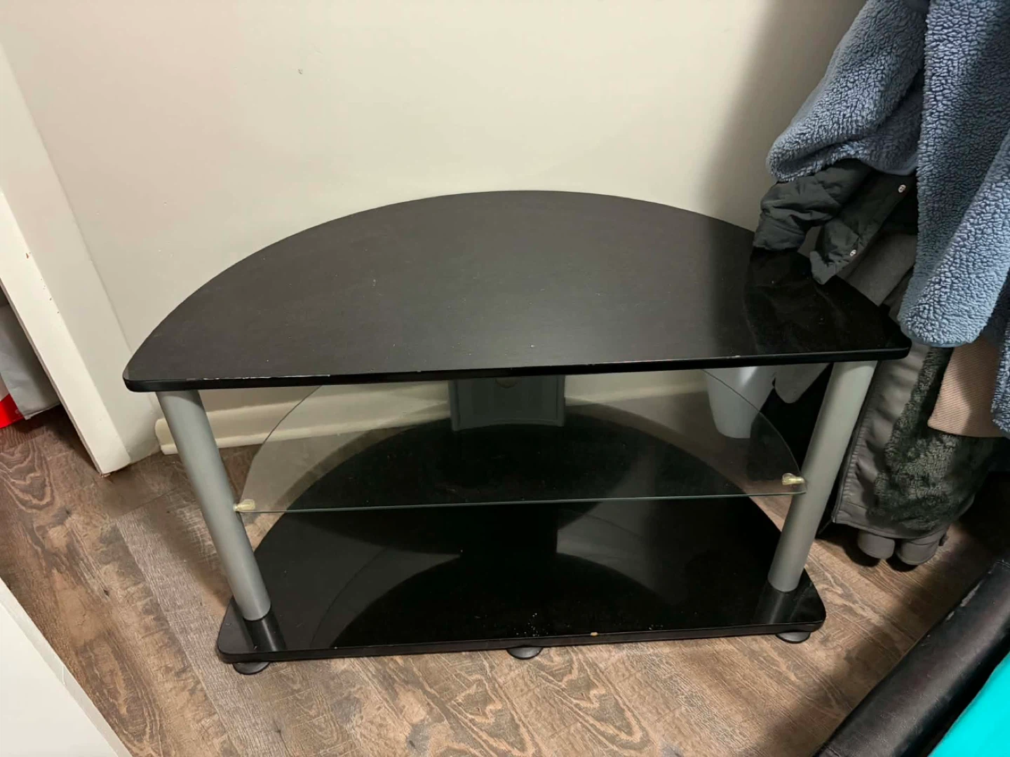 Black Glass TV Stand
