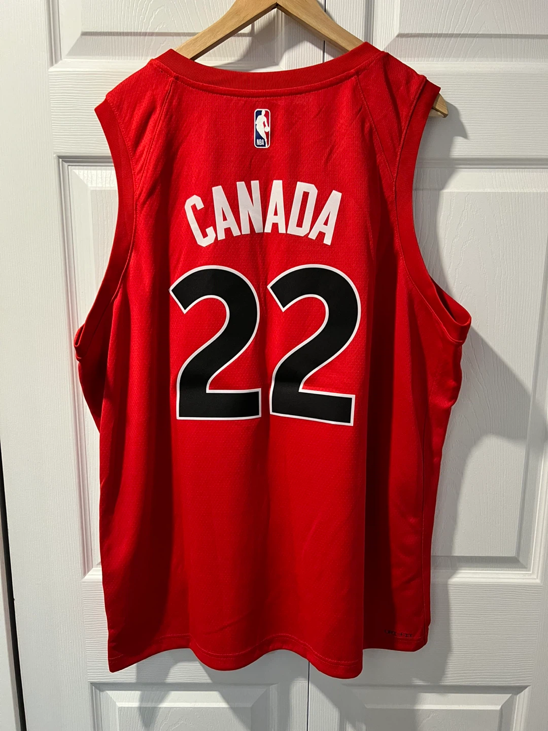 Nike Red and Black Custom Raptors #22 Basketball Jersey "CANADA" - photo 2