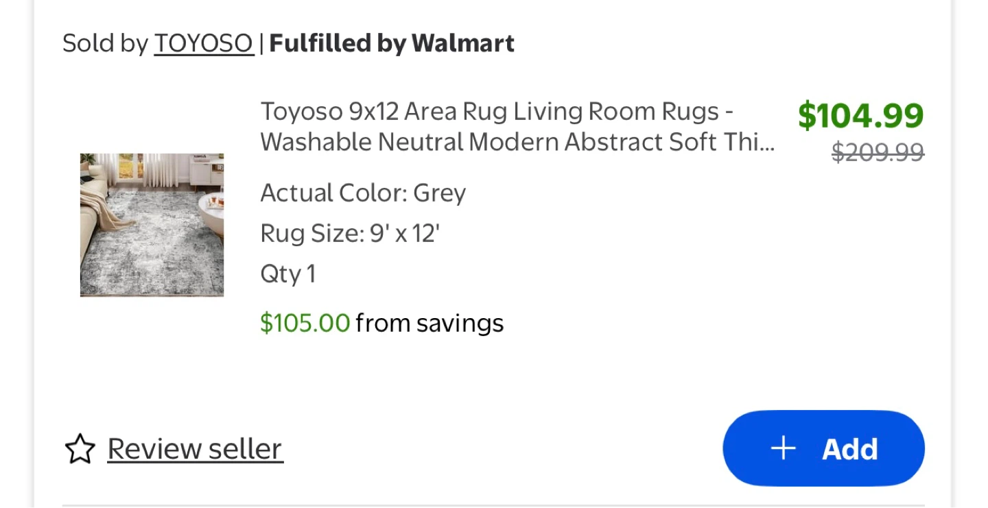 Toyoso 9x12 Area Rug 2 pcs - photo 3