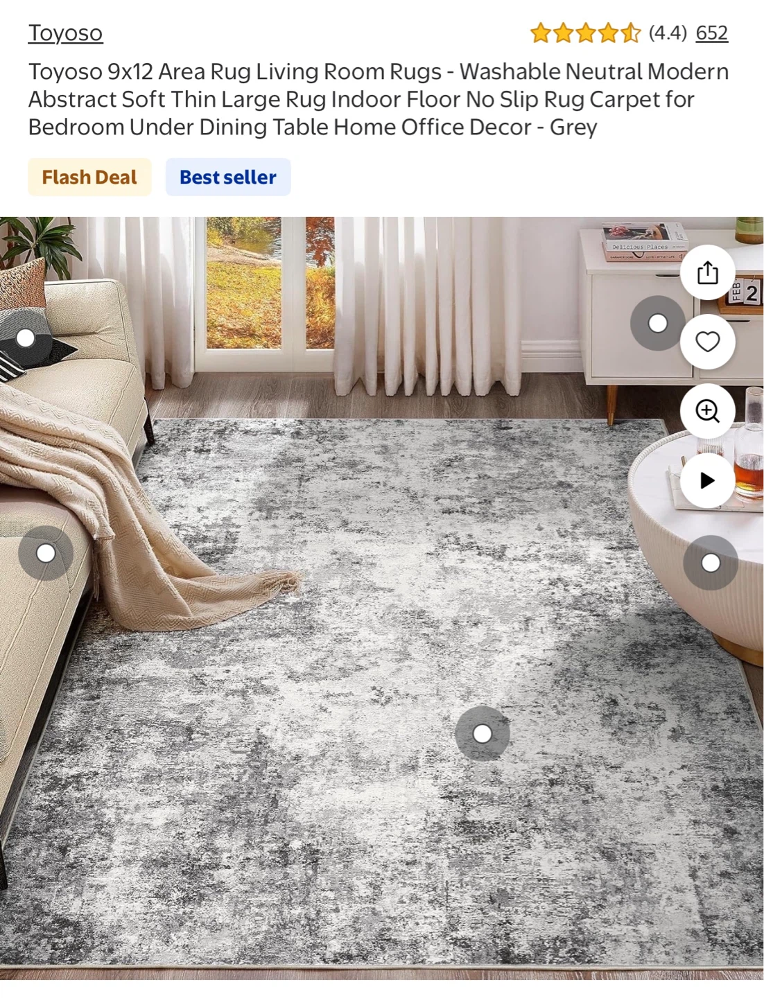 Toyoso 9x12 Area Rug 2 pcs - photo 2