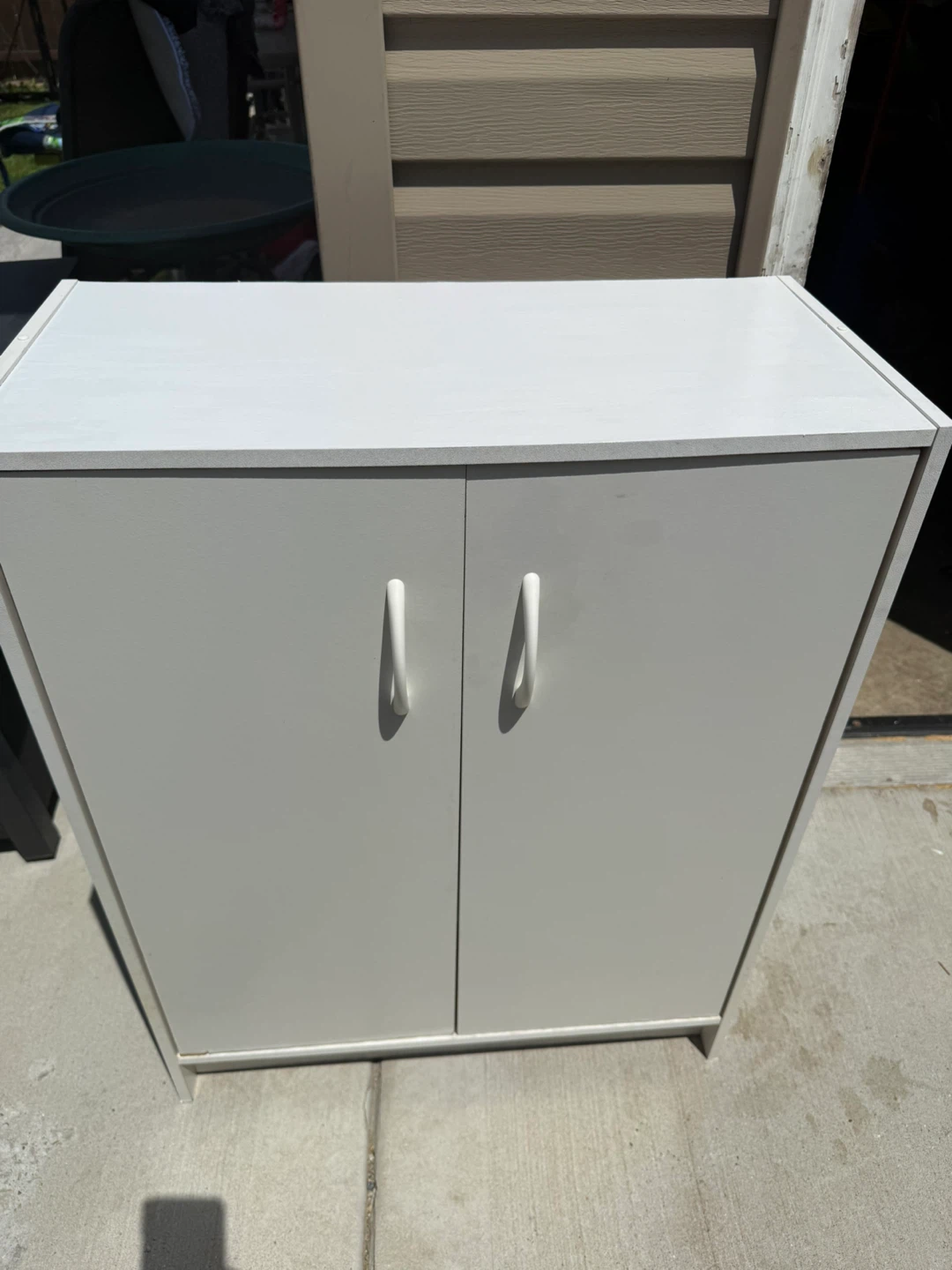 White Two-Door Storage Cabinet