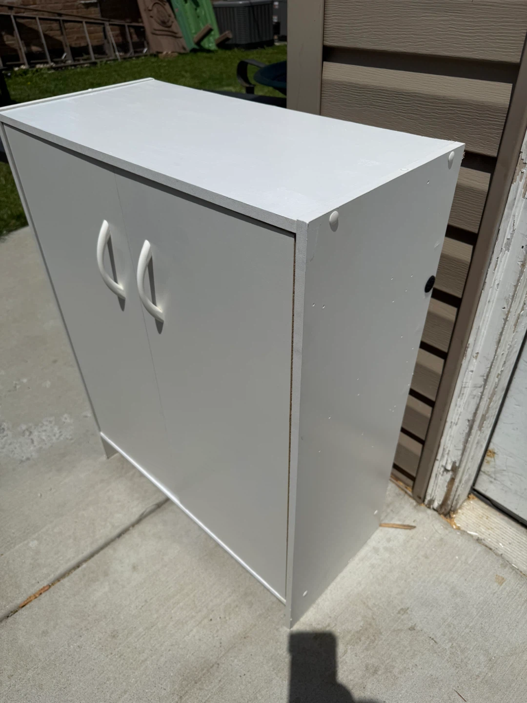 White Two-Door Storage Cabinet - photo 4