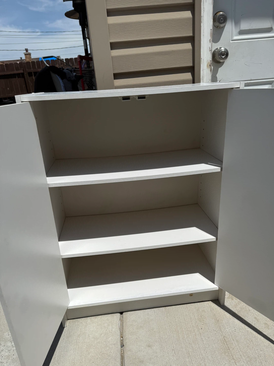 White Two-Door Storage Cabinet - photo 5