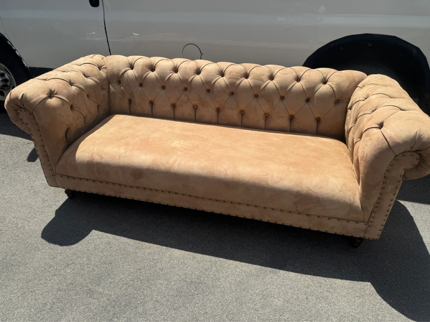 Tufted Chesterfield Loveseat Sofa - photo 2