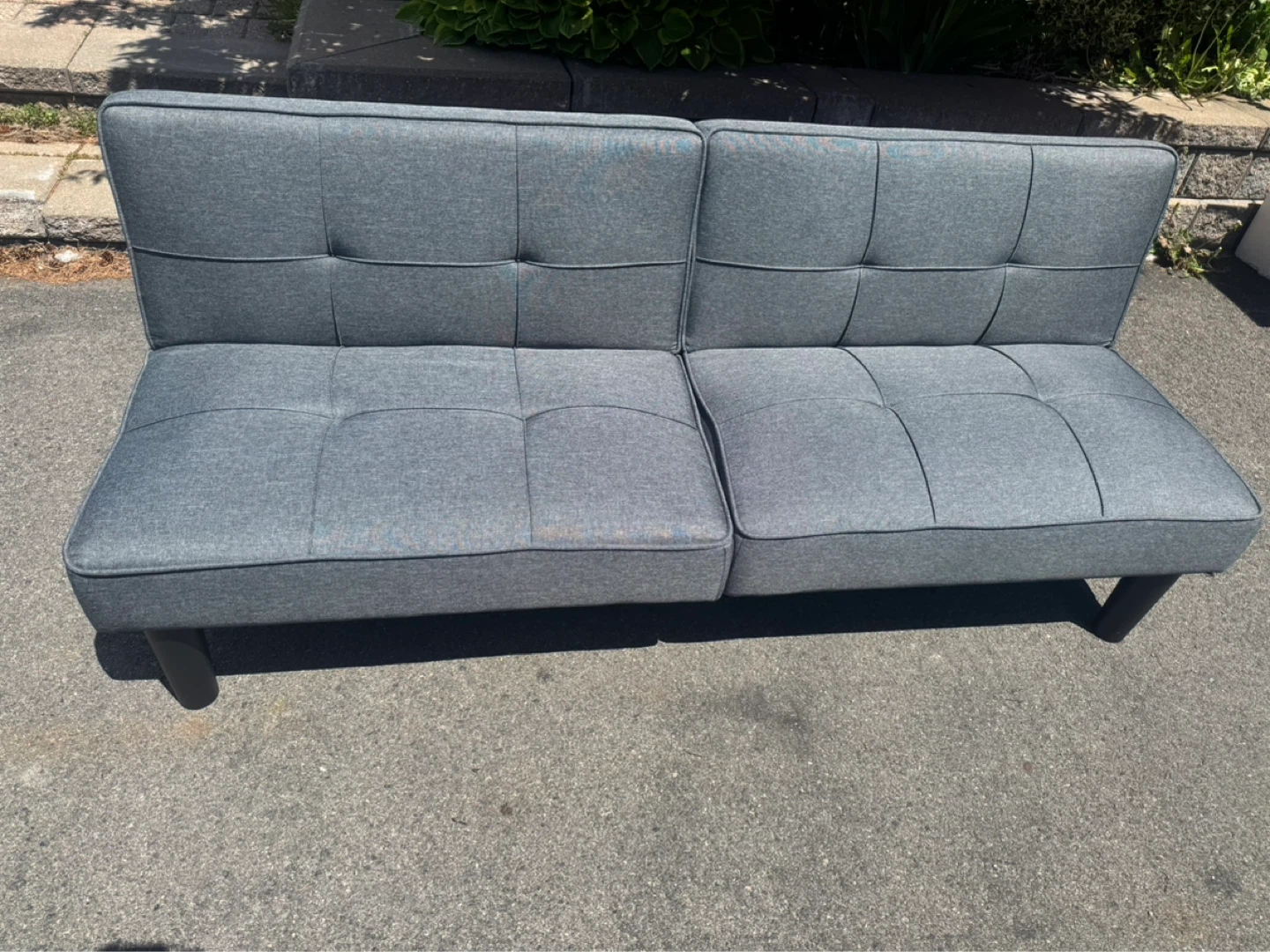 Grey Futon Sofa bed - photo 2