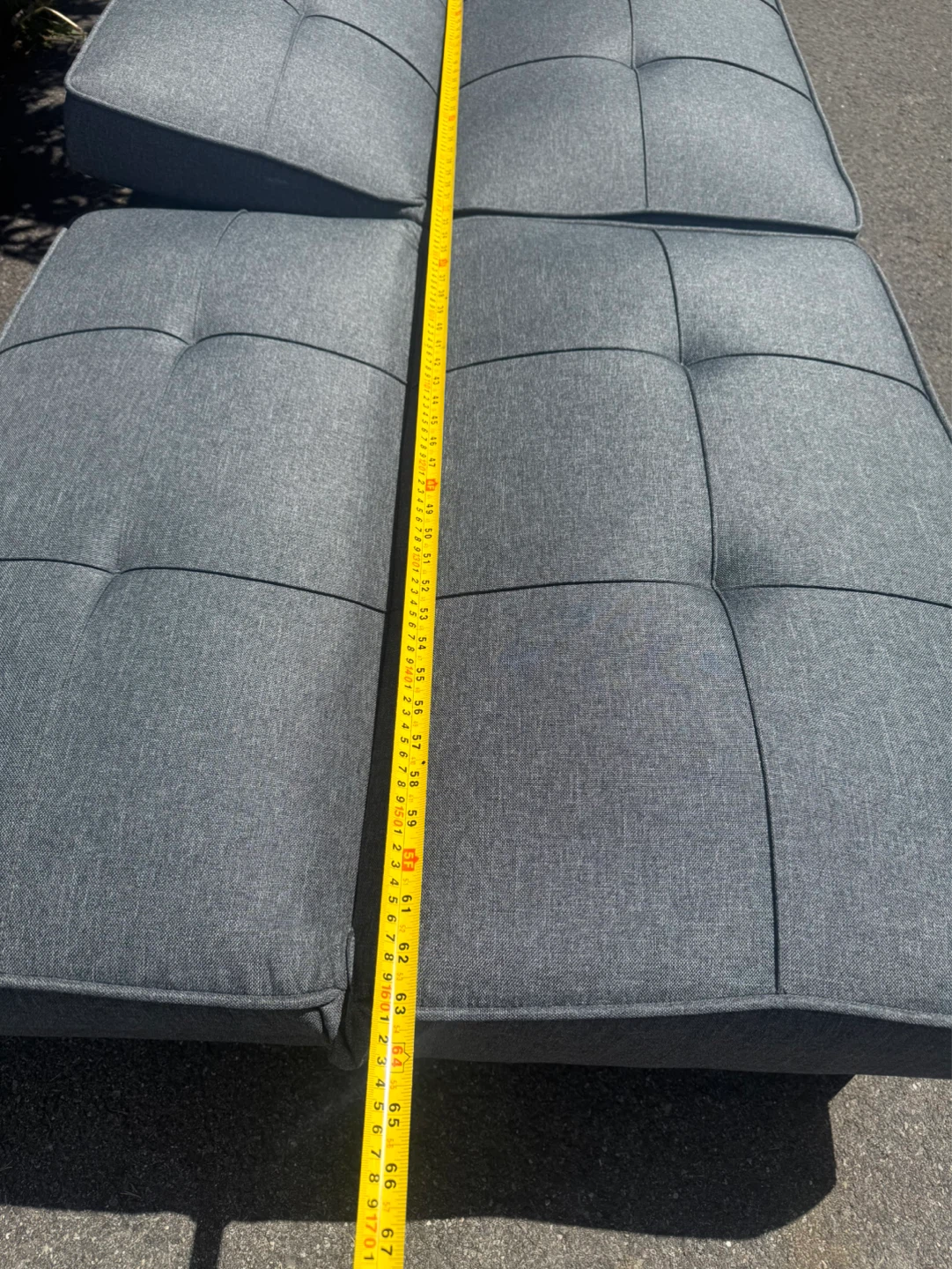 Grey Futon Sofa bed - photo 4