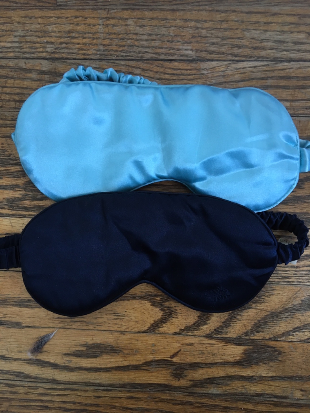 Set of 2 Satin Sleep Masks - Blue & Navy