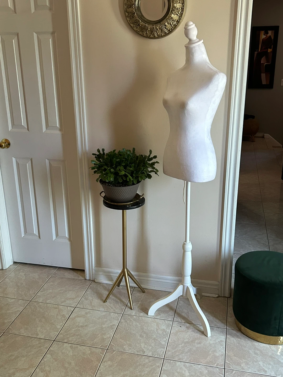 White Fabric Dress Form Mannequin