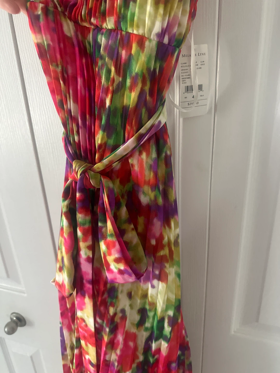New Melanie Lyne Floral Pleated Maxi Dress Size 4 - photo 2