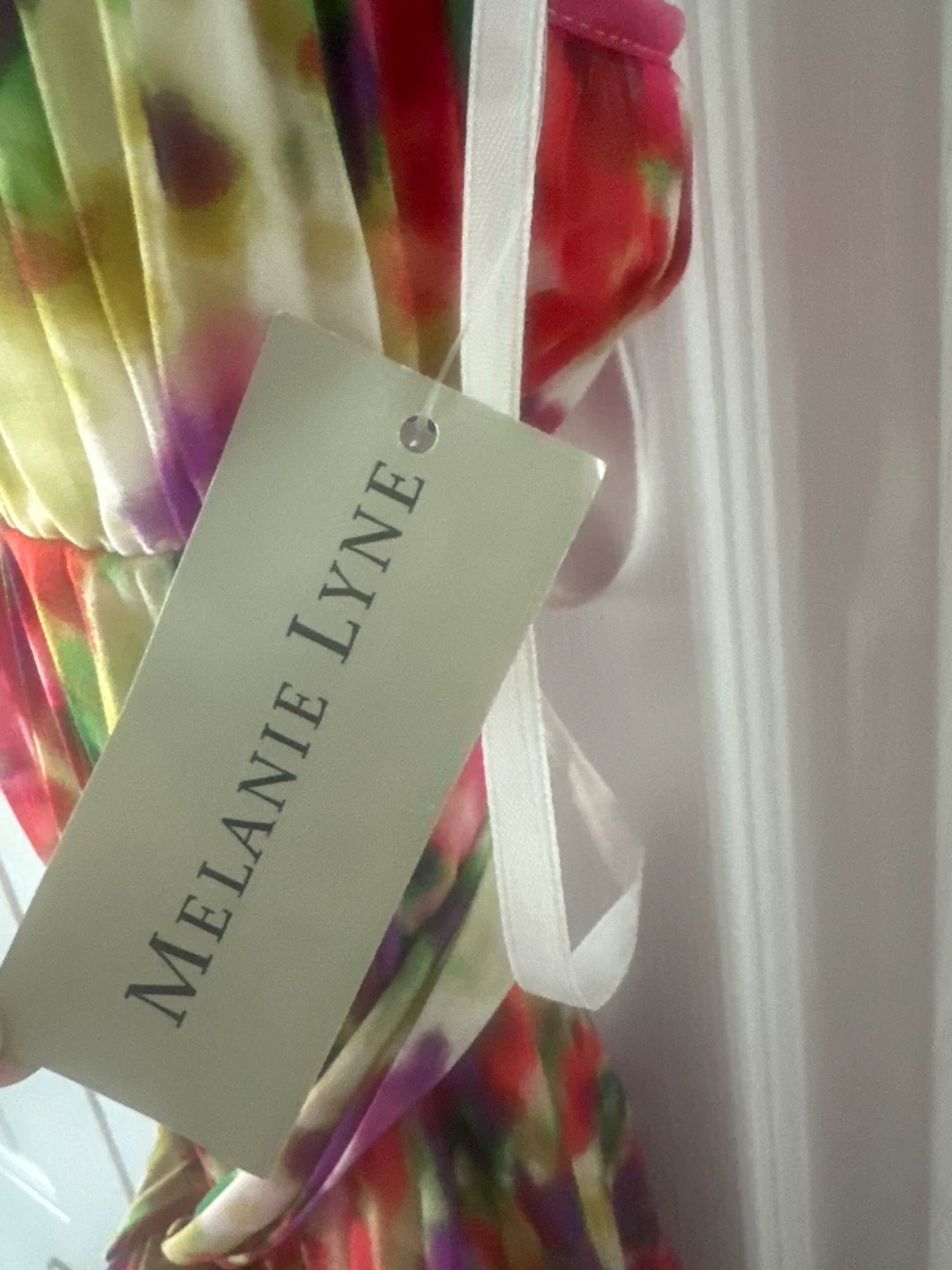 New Melanie Lyne Floral Pleated Maxi Dress Size 4 - photo 3