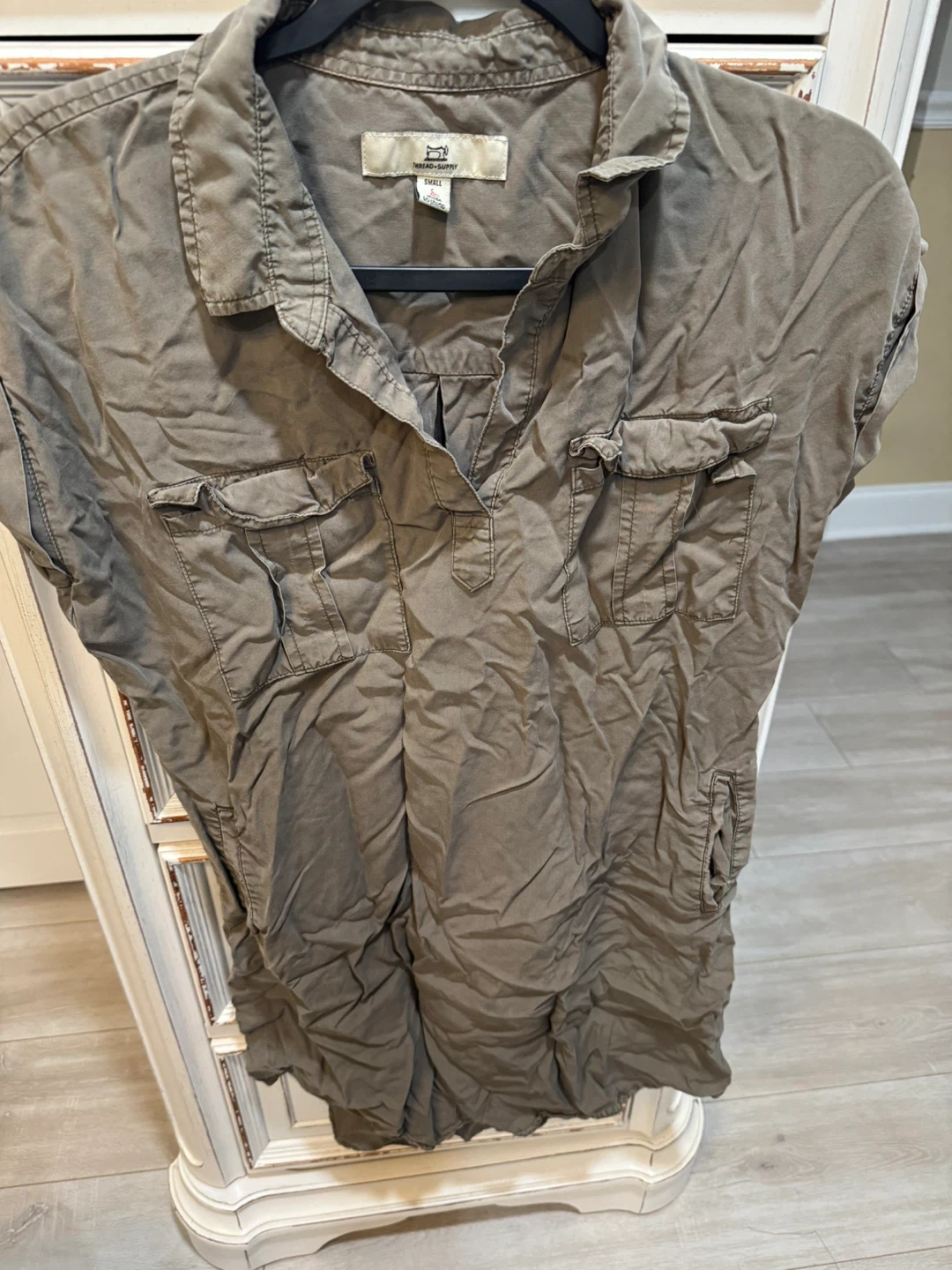 Thread & Supply Khaki Utility Dress - photo 3
