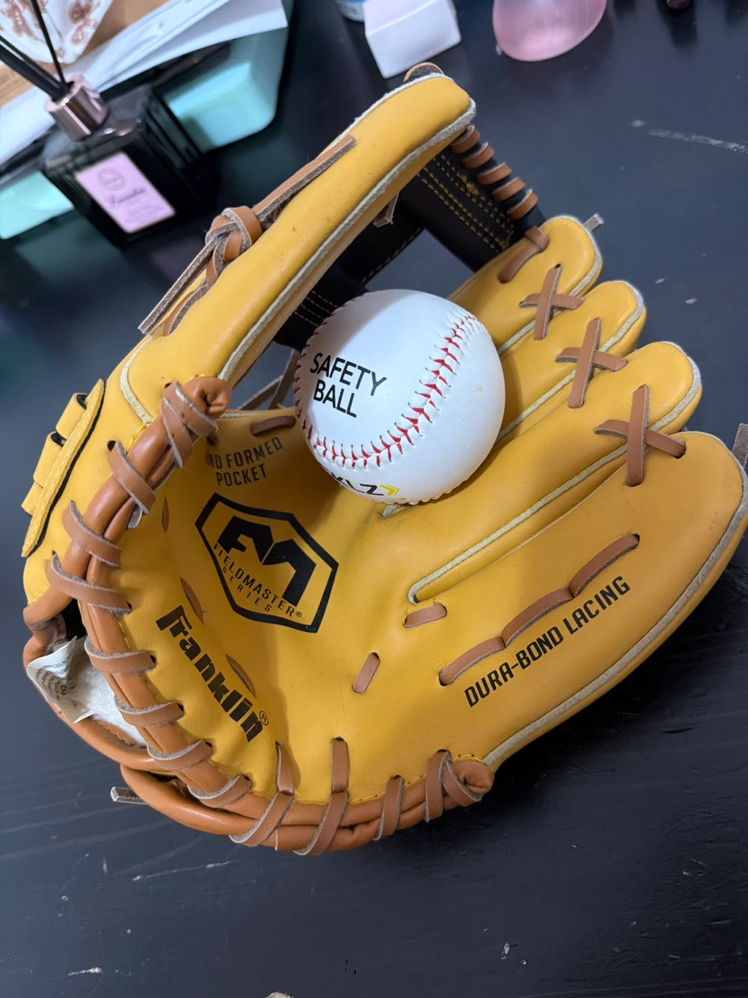 Franklin Fieldmaster Series Baseball Glove with Safety Ball