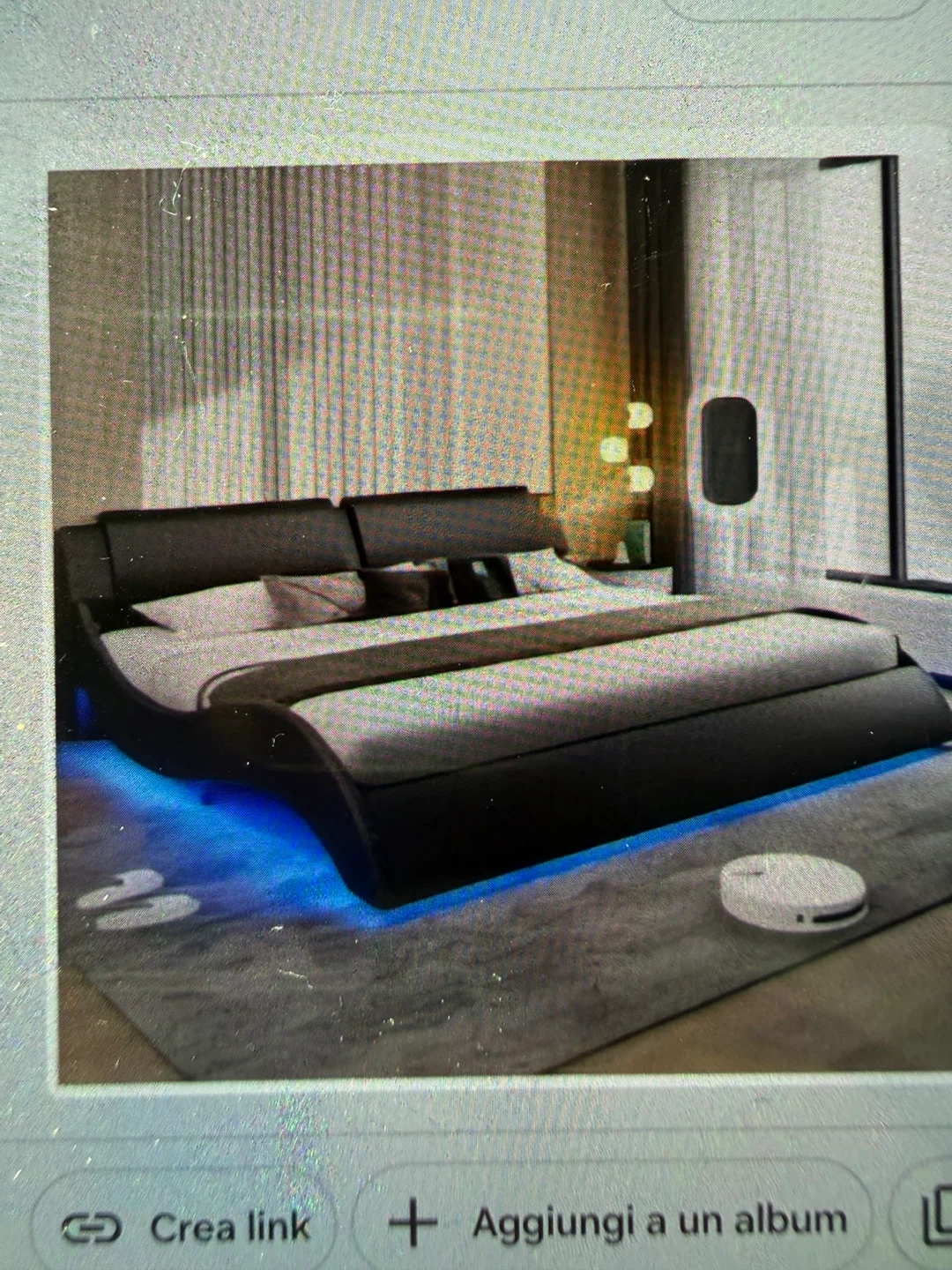 Modern Platform Bed with LED Lights