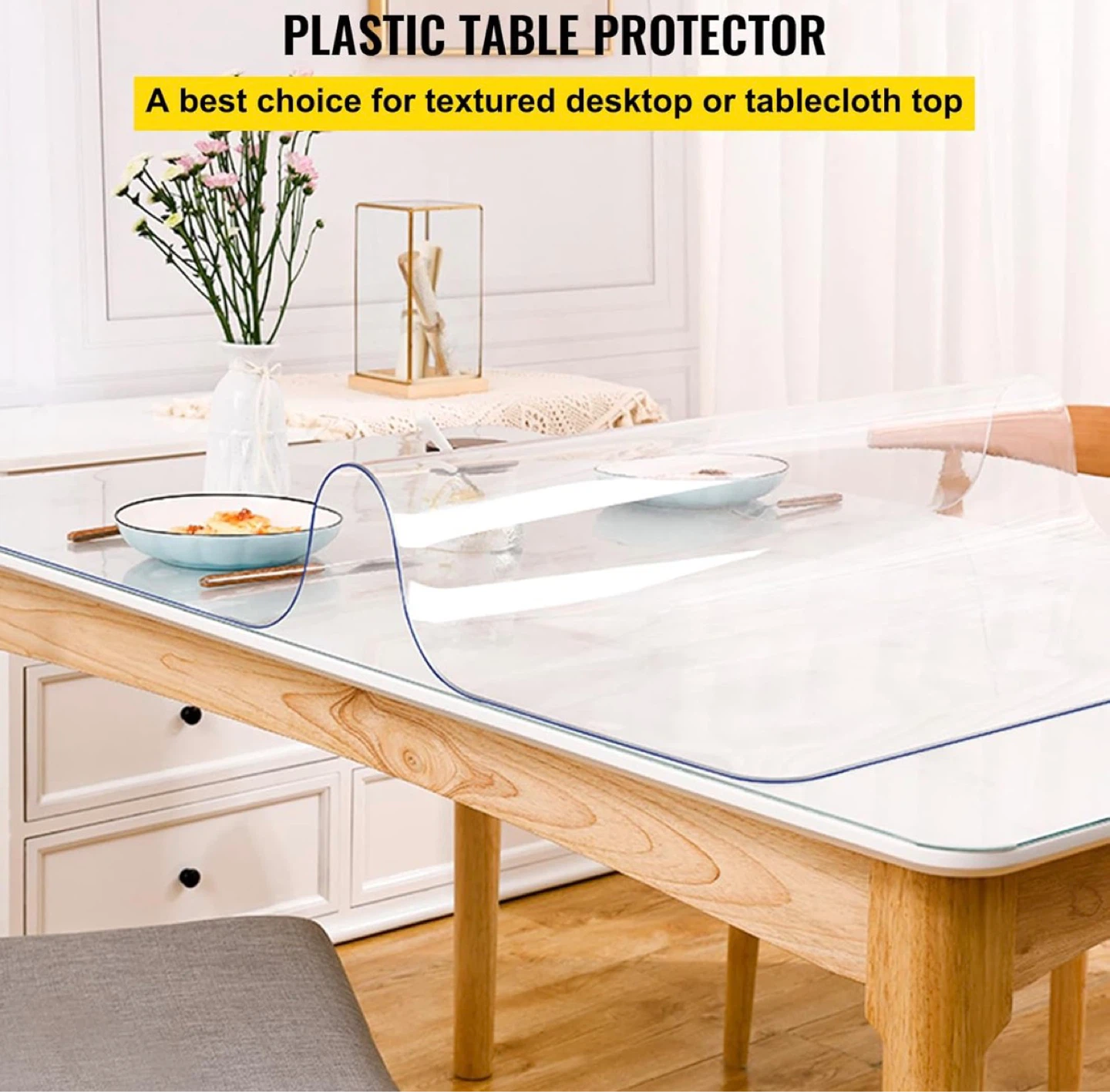 VEVOR Plastic Table Protector - 40" x 80". 1.5mm thick