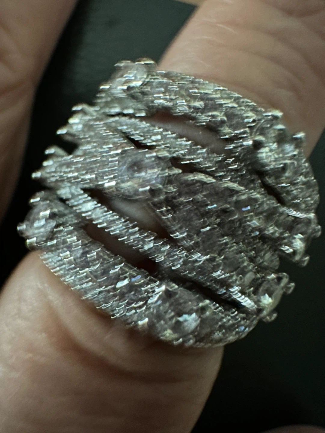 Sparkling Statement silver Ring - photo 2
