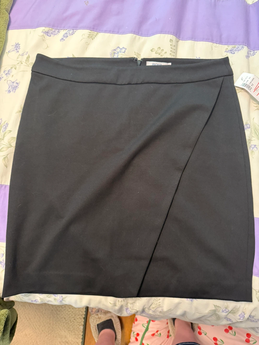 Rick's Black Faux Wrap Skirt Size 12