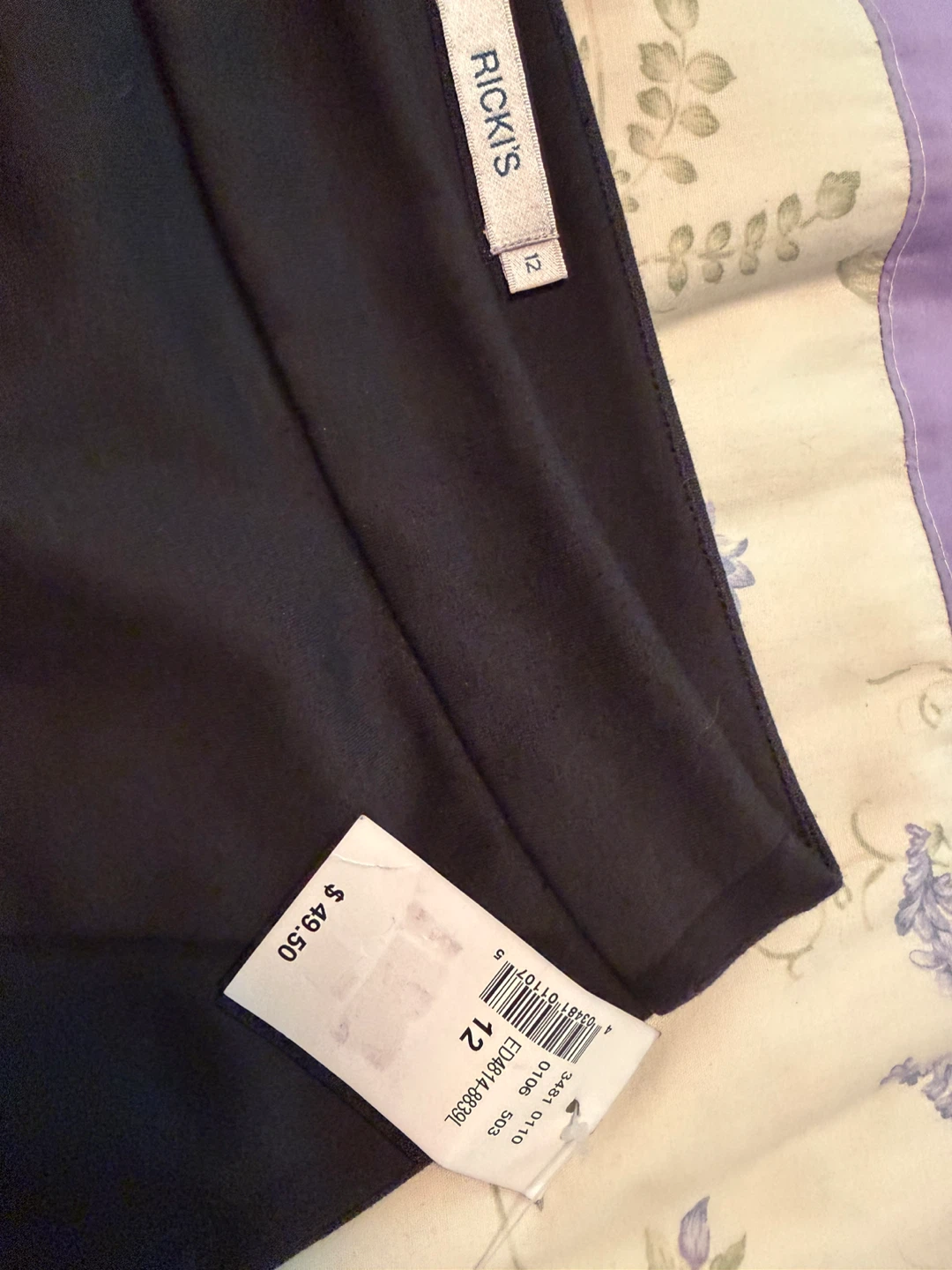 Rick's Black Faux Wrap Skirt Size 12 - photo 3