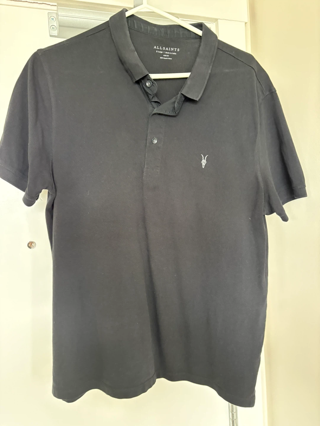 ALLSAINTS Black Polo Shirt
