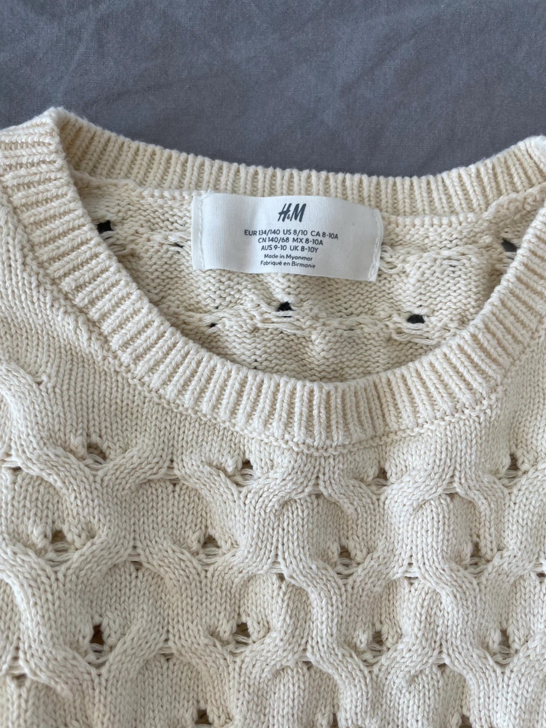 H&M Cream Cable Knit Sweater - Size S - photo 2
