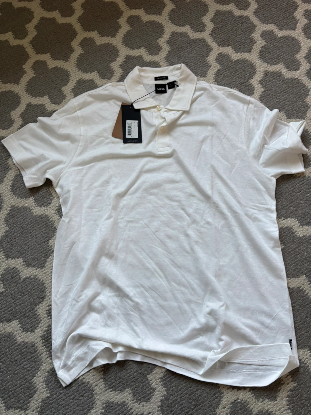 BNWT BOSS Cotton Linen Polo Shirt - XL