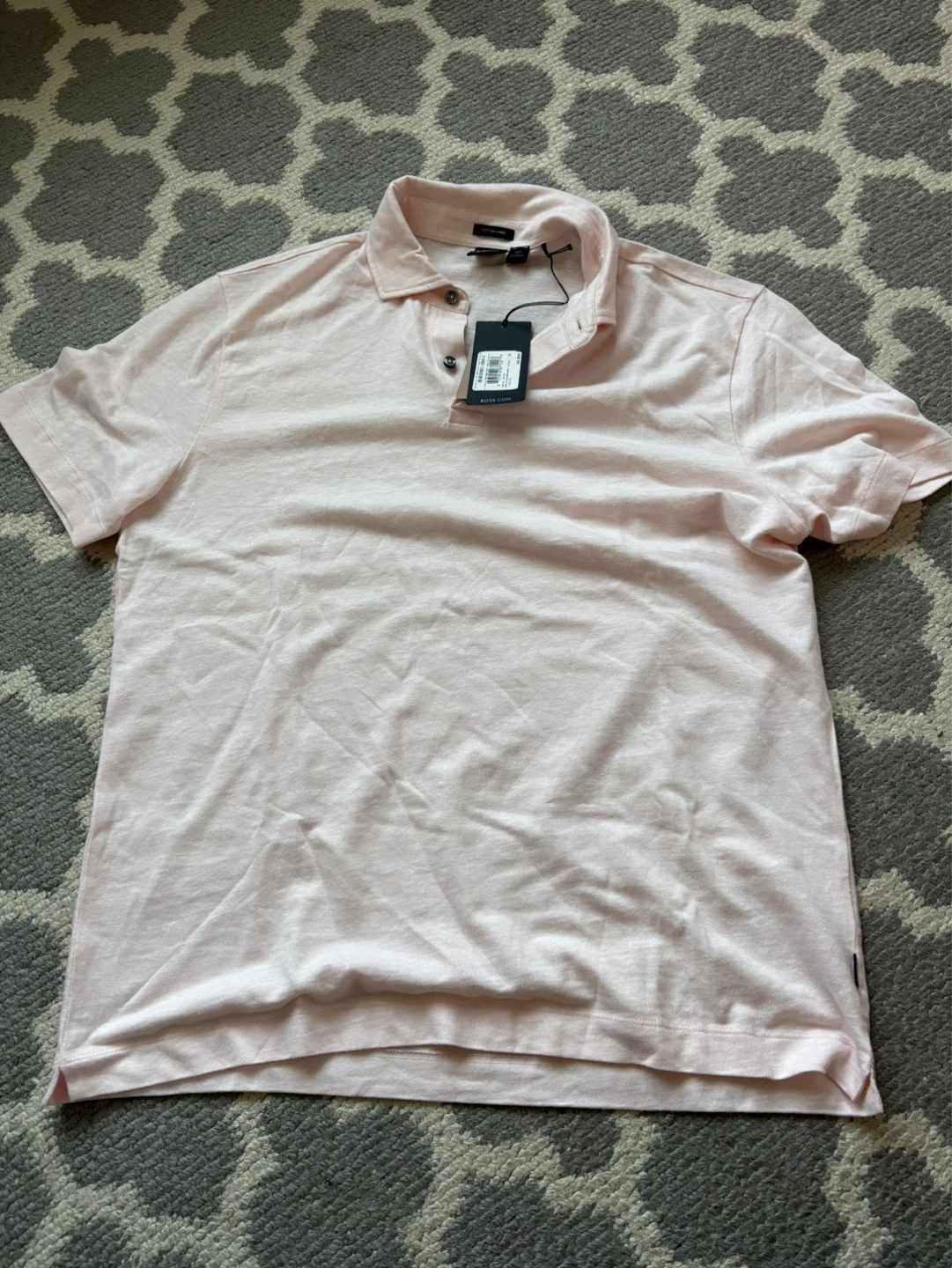 BNWT BOSS Cotton Linen Polo Shirt - XL - photo 3