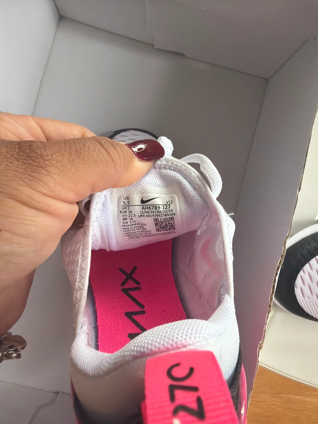 Nike Air Max 270 White/Hyper Pink Shoes - photo 3