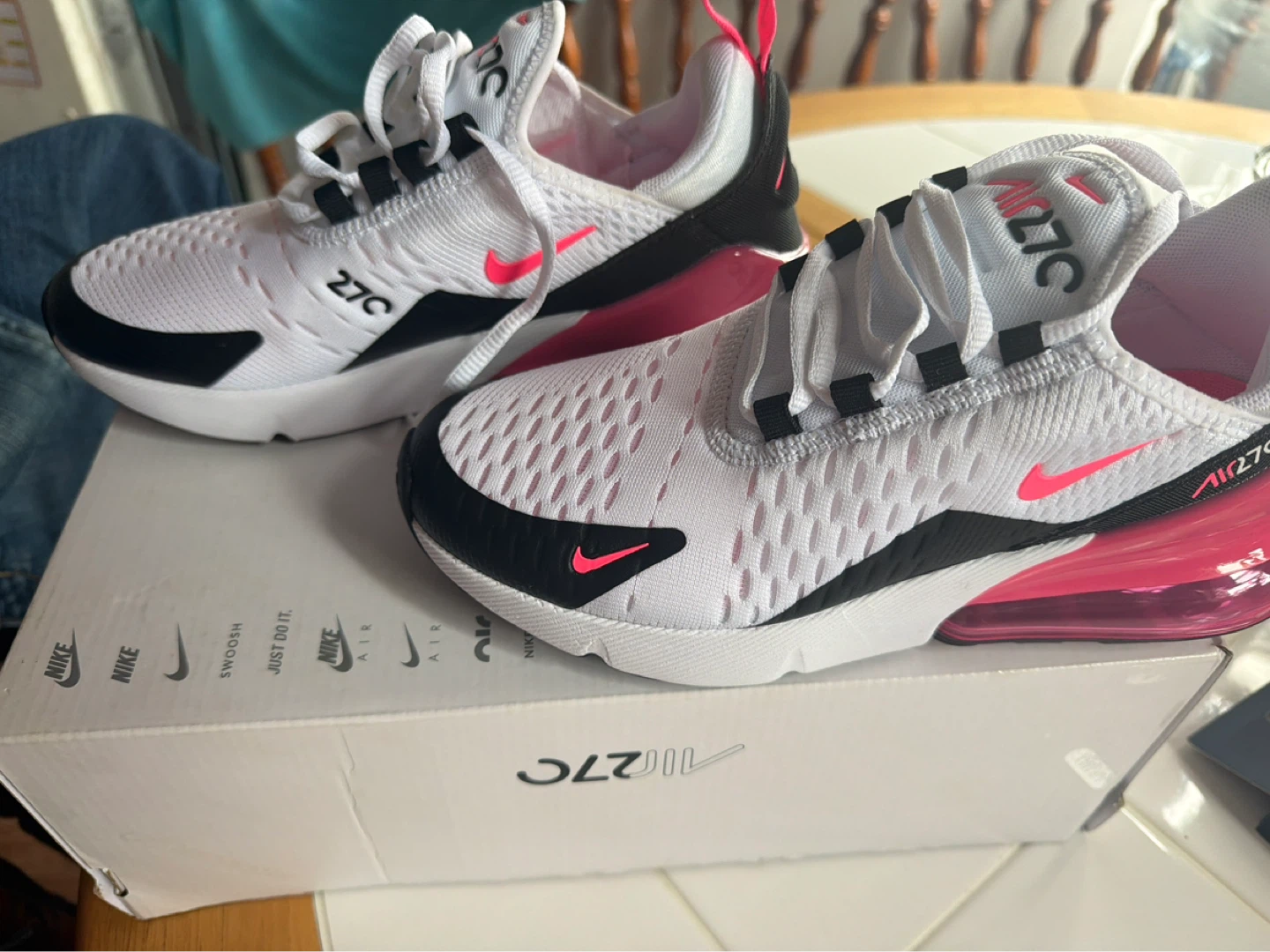 Nike Air Max 270 White/Hyper Pink Shoes