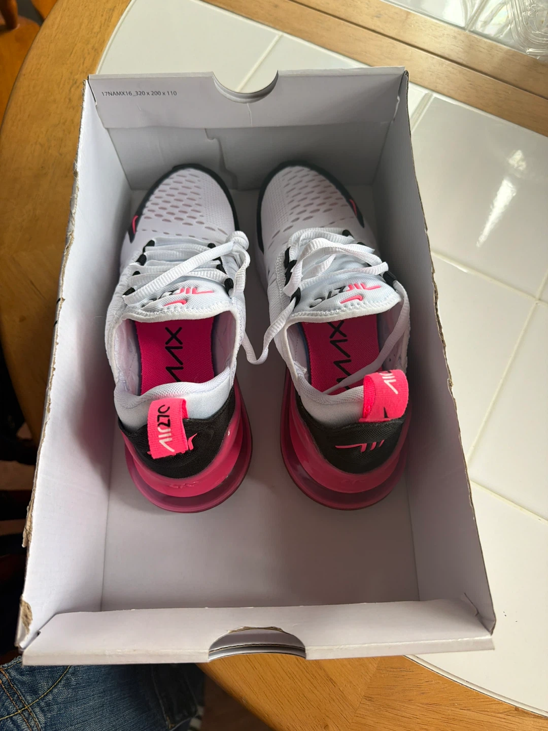 Nike Air Max 270 White/Hyper Pink Shoes - photo 4