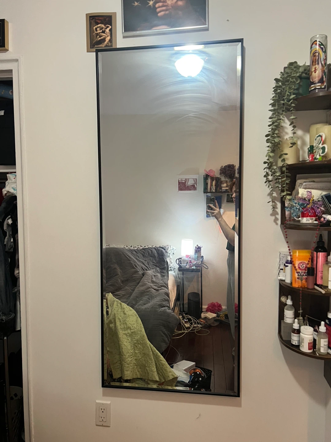 Large Black Framed Full Length Mirror - photo 4