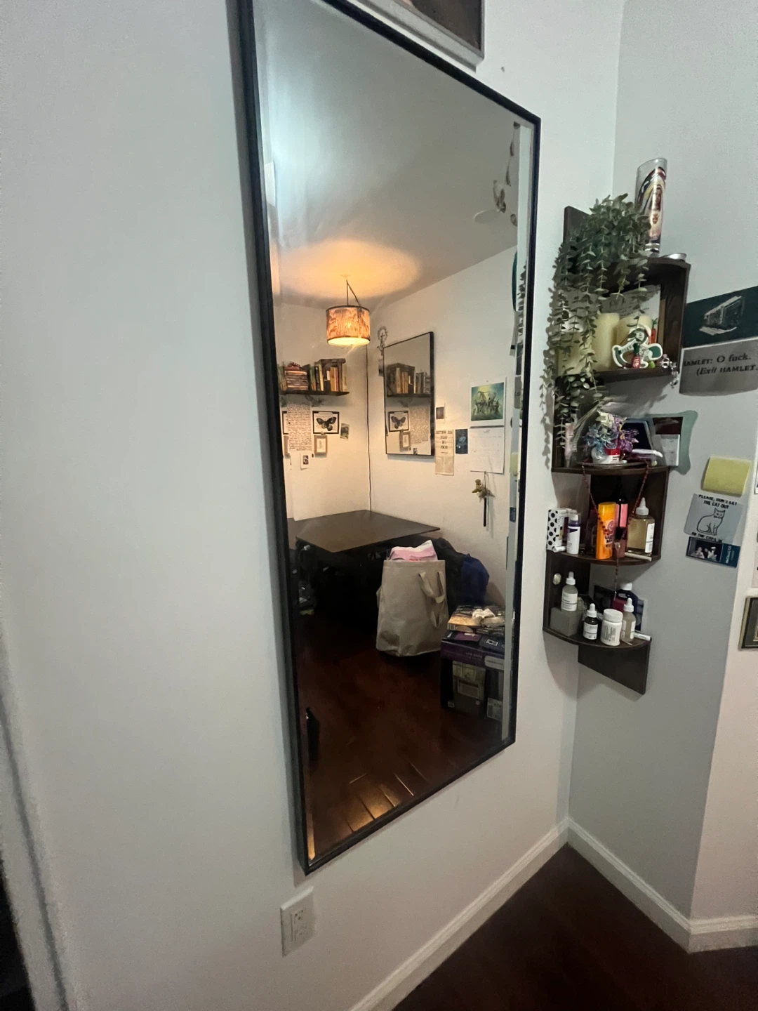 Large Black Framed Full Length Mirror - photo 2
