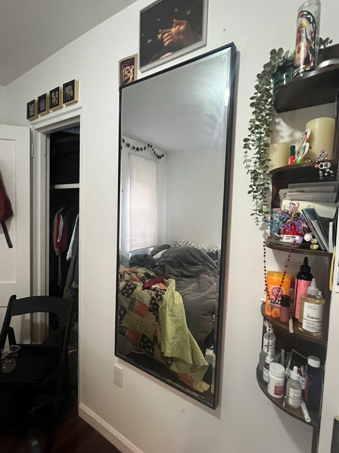 Large Black Framed Full Length Mirror - photo 3