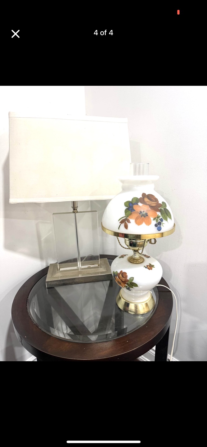 Round End Table with Glass Top - photo 2