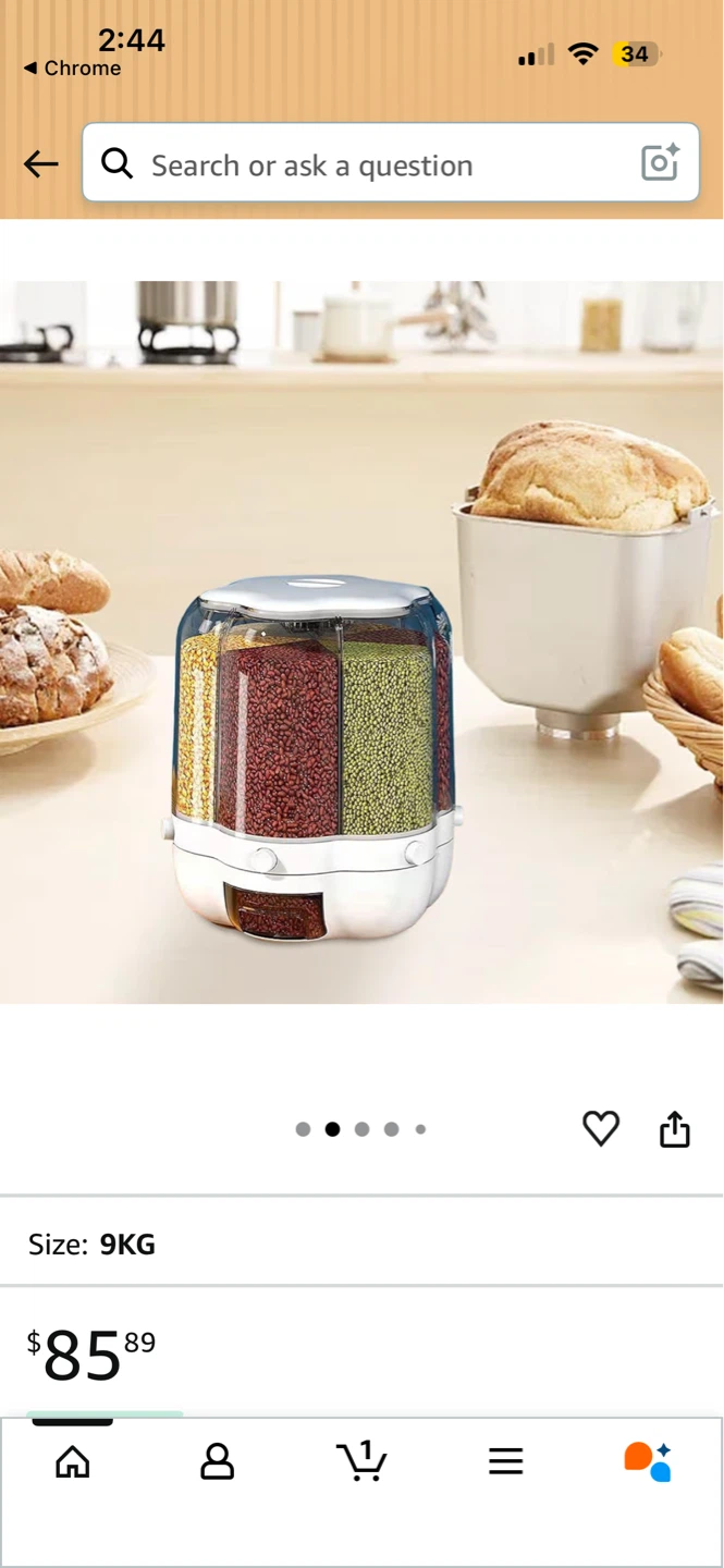6-Grid Rotating Food Grain Dispenser - photo 5