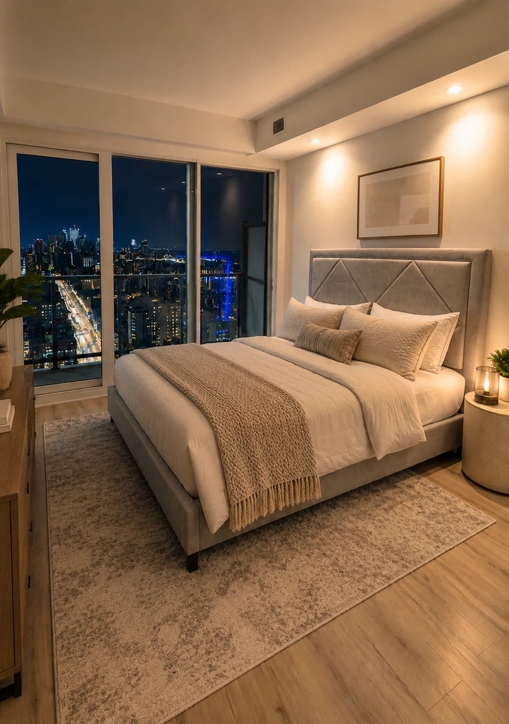 Queen Bed Frame with Headboard