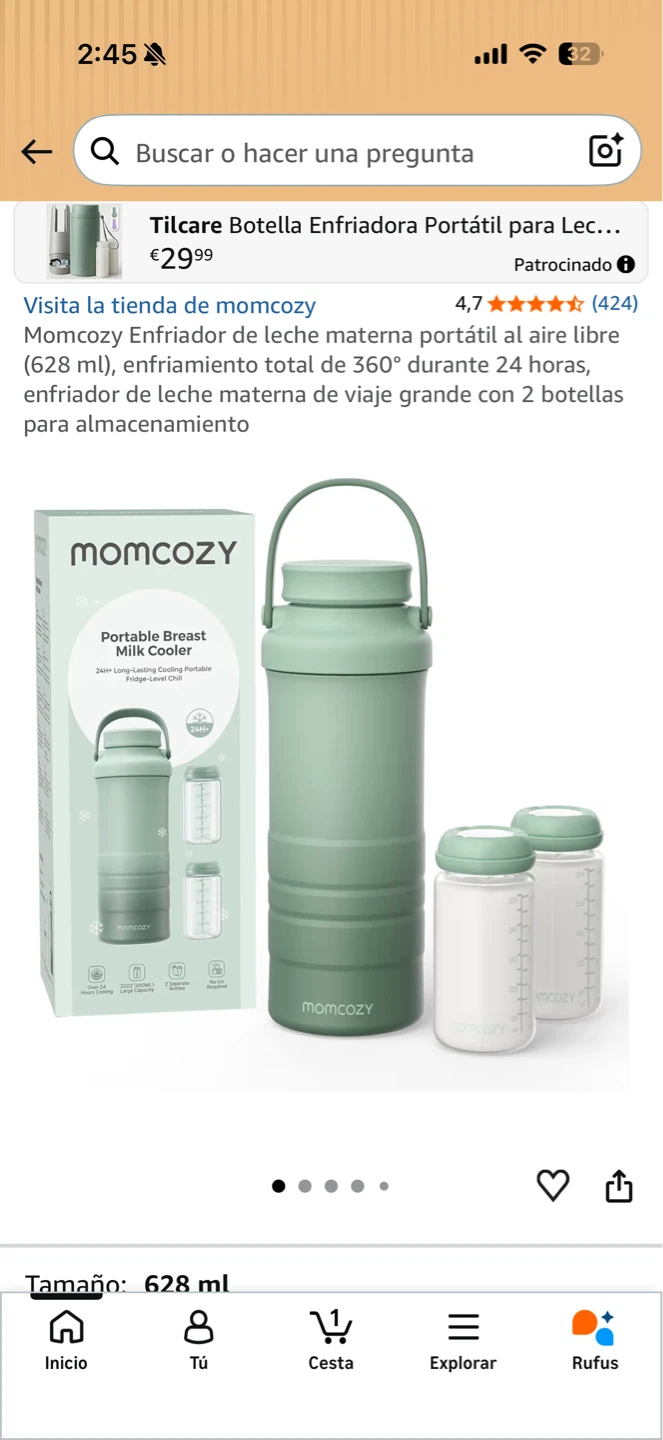 Momcozy Portable Breast Milk Cooler 628ml