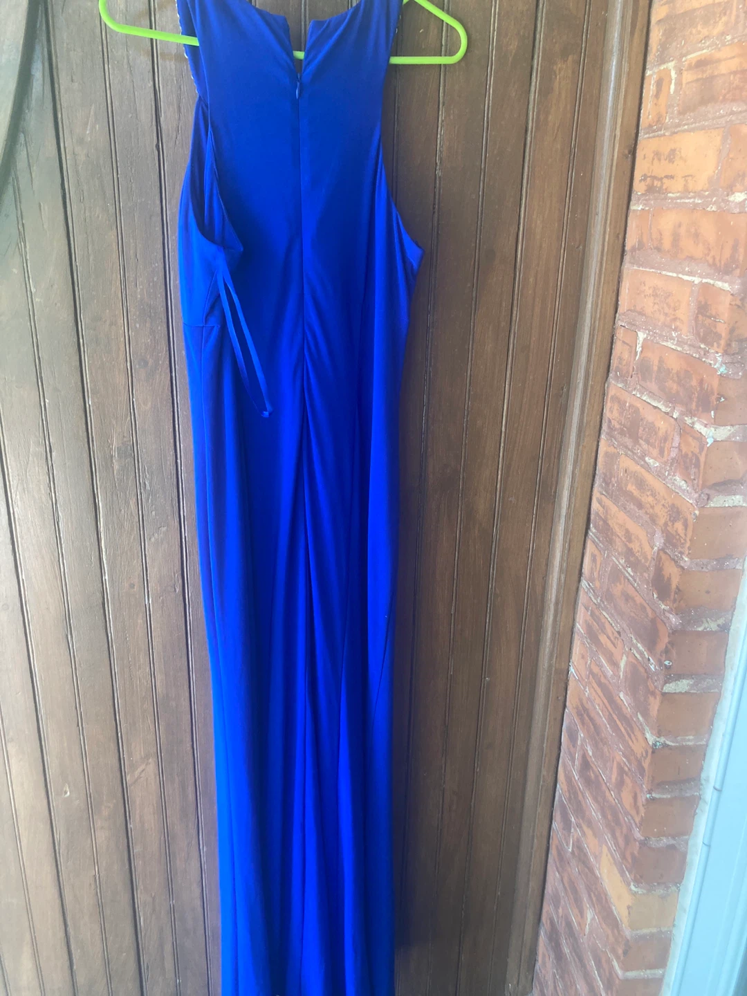 Cachet Royal Blue Embellished Neckline Formal Gown - photo 3