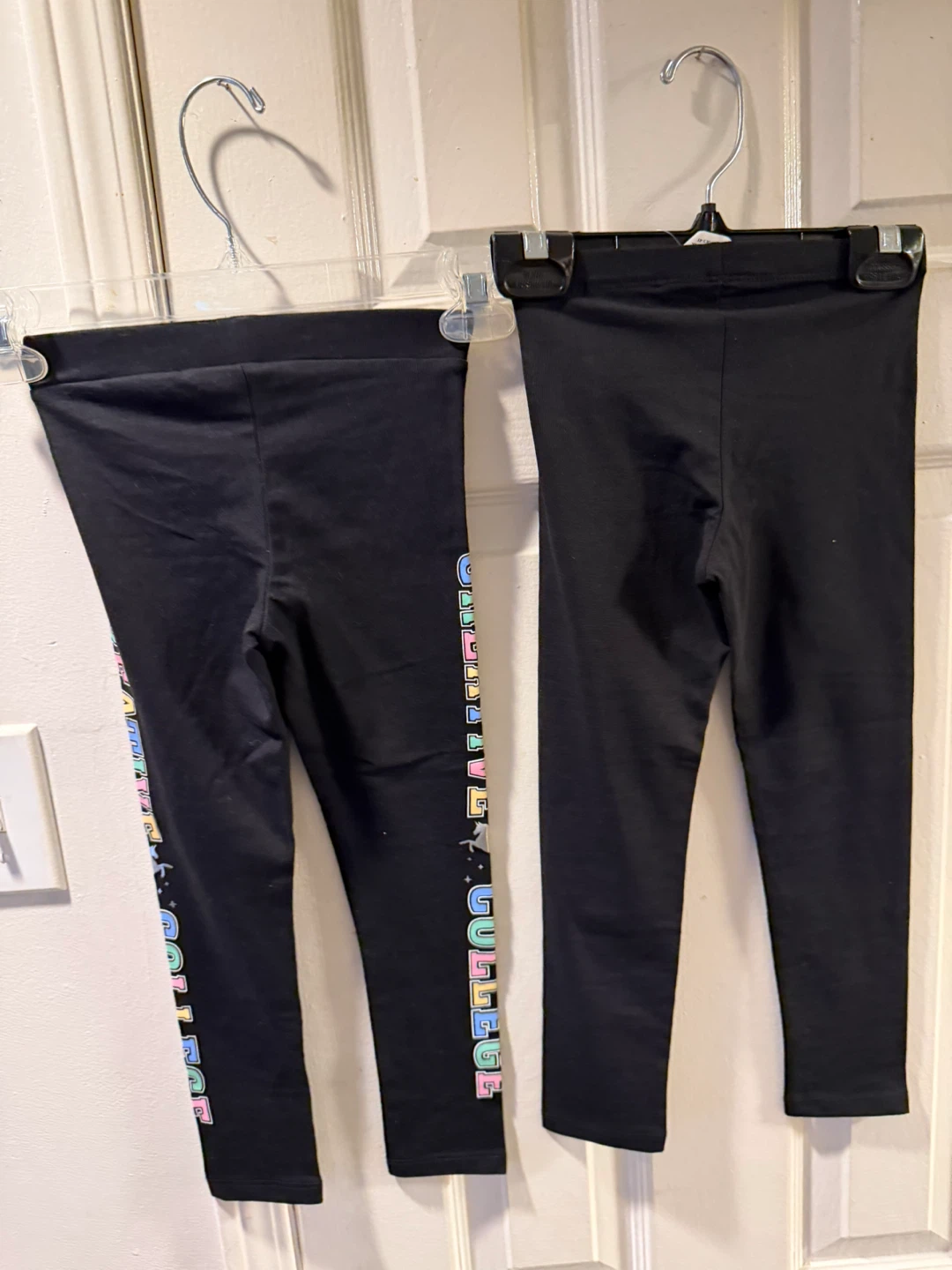 2 New Black Girls' Leggings with "Creative" Print - photo 4