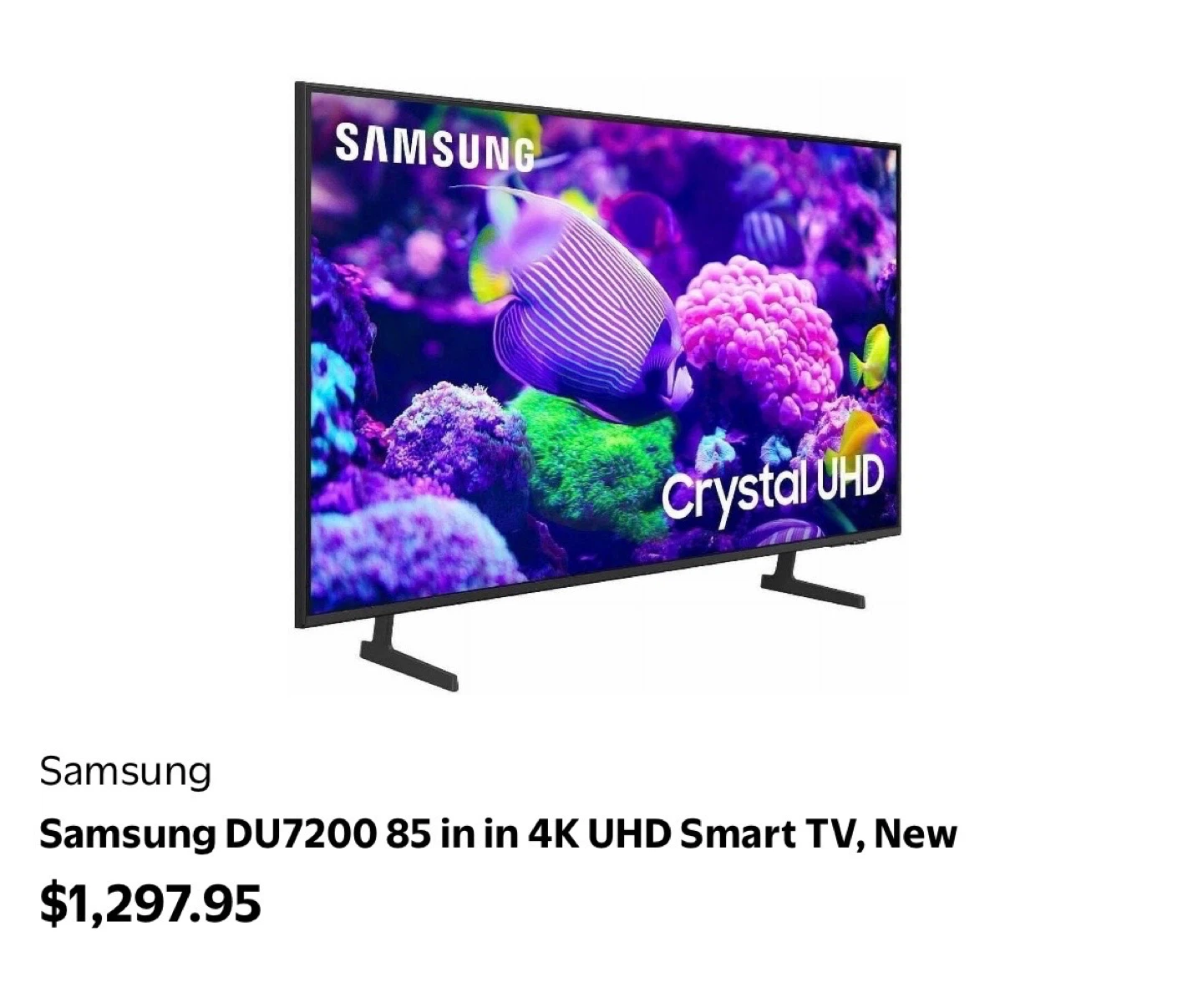 Samsung DU7200 85 inch 4K UHD Smart TV - photo 2