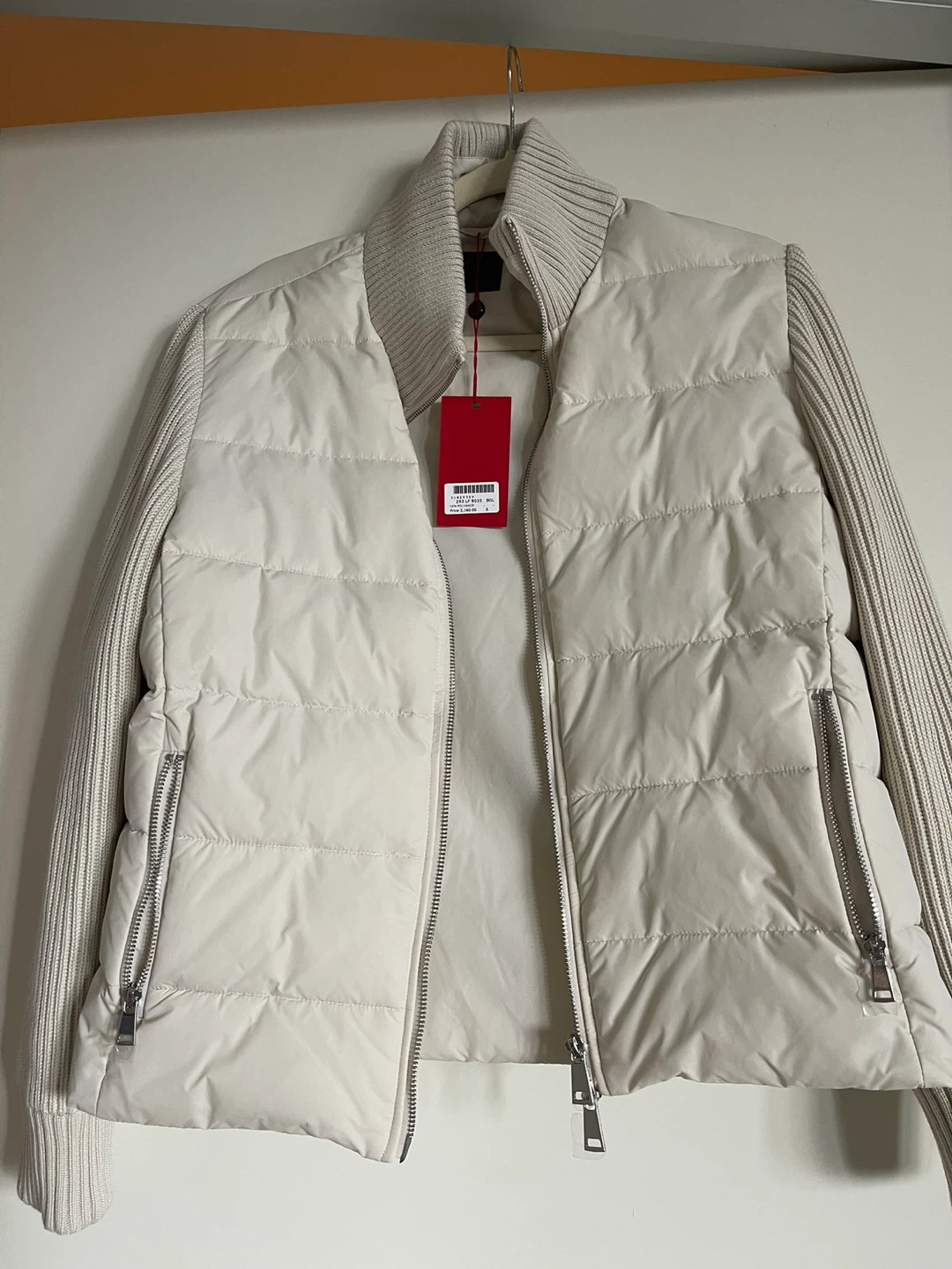 Louis Feraud Women's Cream Quilted Knit Jacket - Size S - photo 2