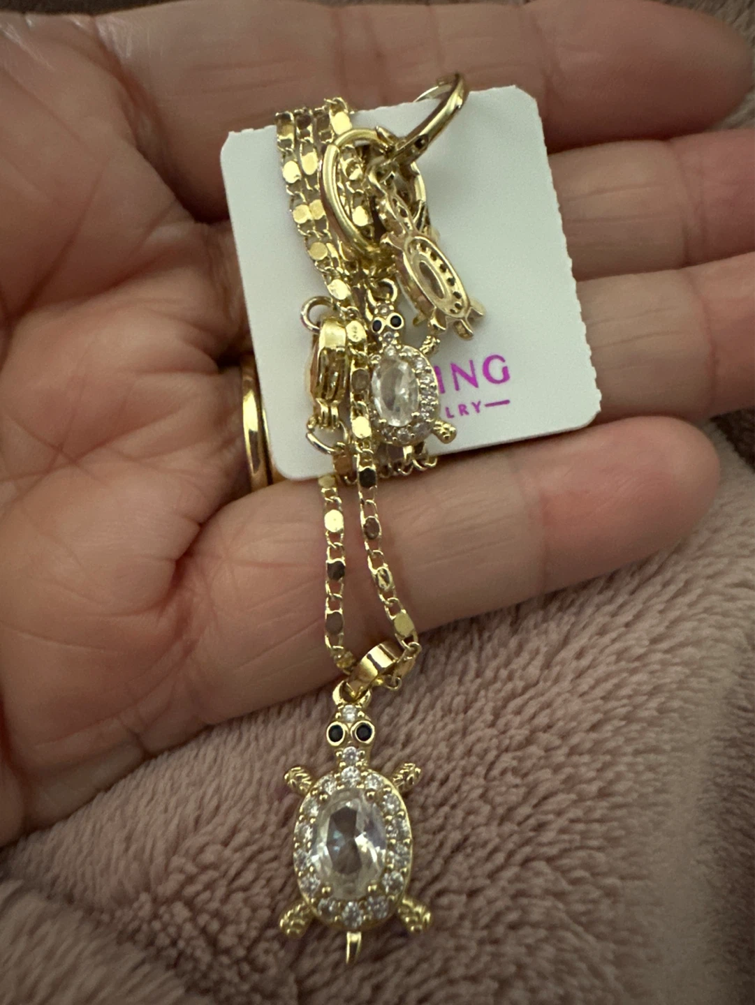 Gold laminatedTurtle Pendant Necklace - photo 3