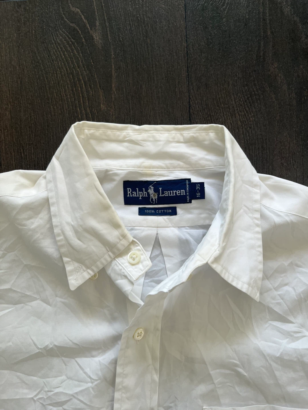 Ralph Lauren White Button-Up Shirt - L