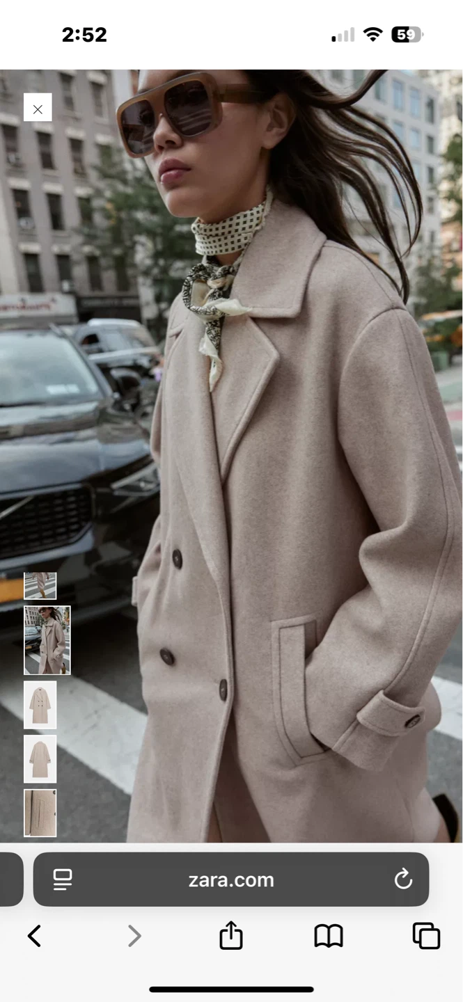 Zara Women’s Beige Wool Blend Coat - photo 4