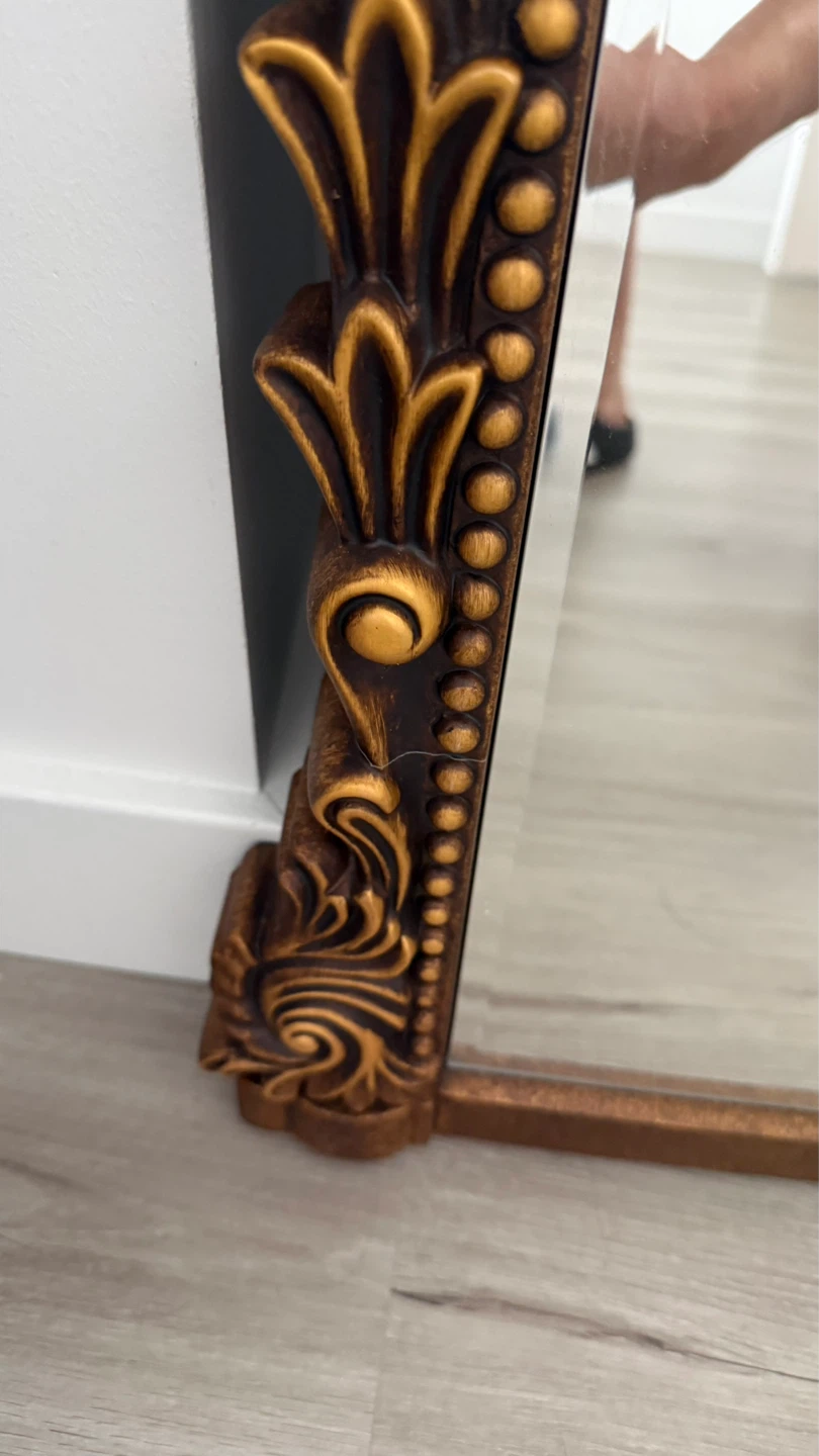 Ornate Gold Arched Mirror - photo 2