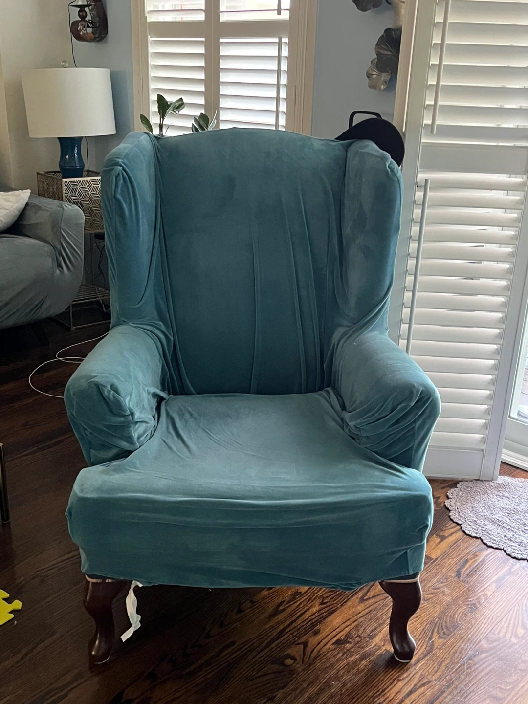 Wingback Armchair - Plaid - photo 4