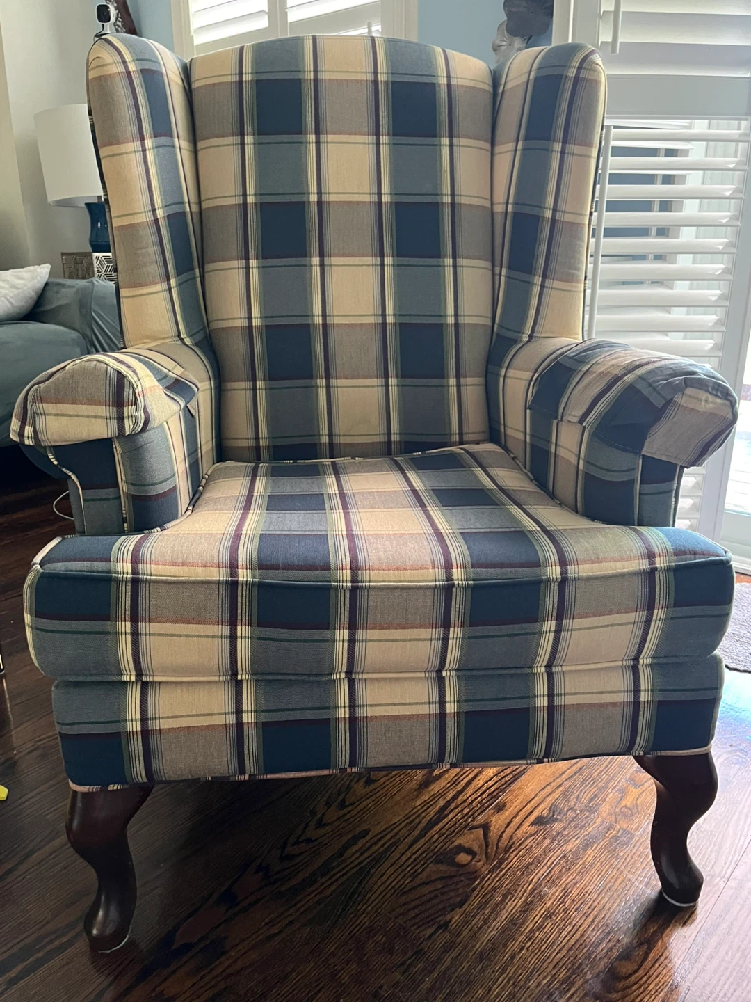Wingback Armchair - Plaid - photo 2